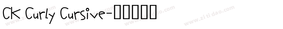 CK Curly Cursive字体转换